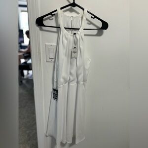 By Express: White halter midi dress brand new never worn size 8